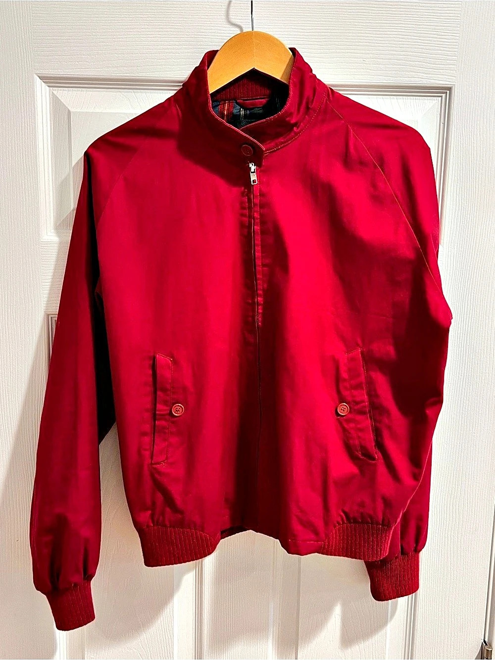 Pop England Men’s Harrington Jacket in Red